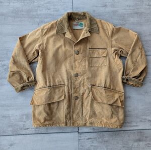 Vintage Duxbak Utica Mens 40s Mohawk Canvas Field Duck Hunting Jacket Coat Sz 40
